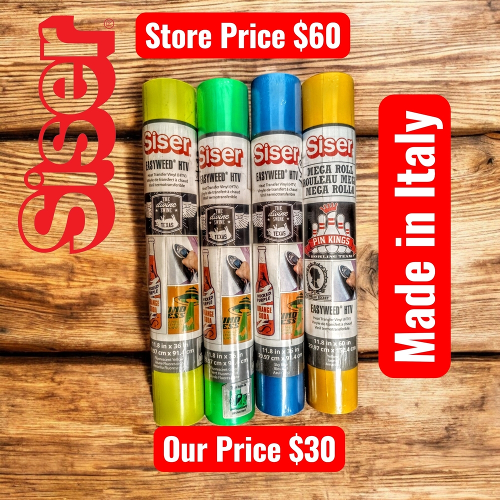 Siser Vinyl Roll Set - Green, Yellow, Blue
